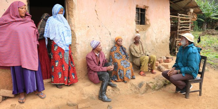 Discussing with community elders in Tanga Region